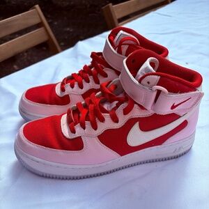 Nike Air Force 1 Custom Color Red/Pink/Blue Women 10 Men 8.5
